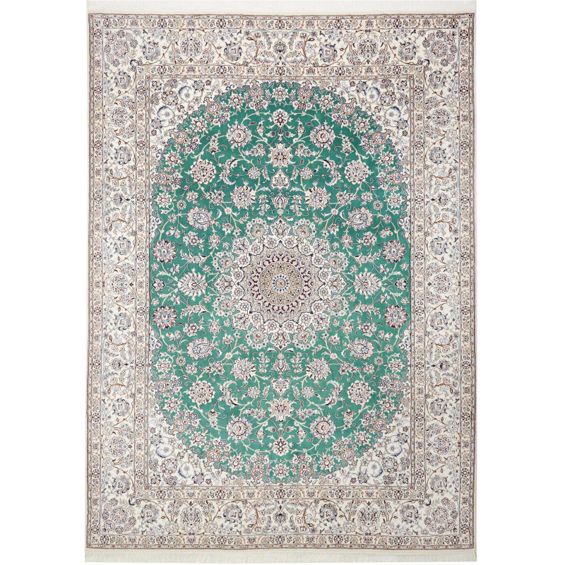 Nain 9la 252x350 Cm Nain 9la, Persia, Hand-carded Wool And