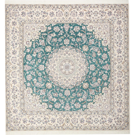 Nain 9la 251x253 Cm Nain 9la, Persia, Hand-carded Wool And