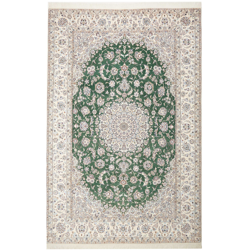 Nain 9la 202x308 Cm Nain 9la, Persia, Hand-carded Wool And