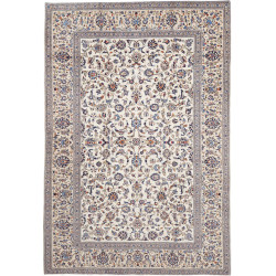 Hand Made Rug Kashan Persia 203x297 Ivory Blue