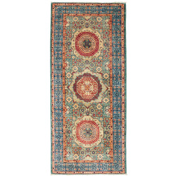 Rug Mamlouk Pakistan 74x182 Teal Deep Red
