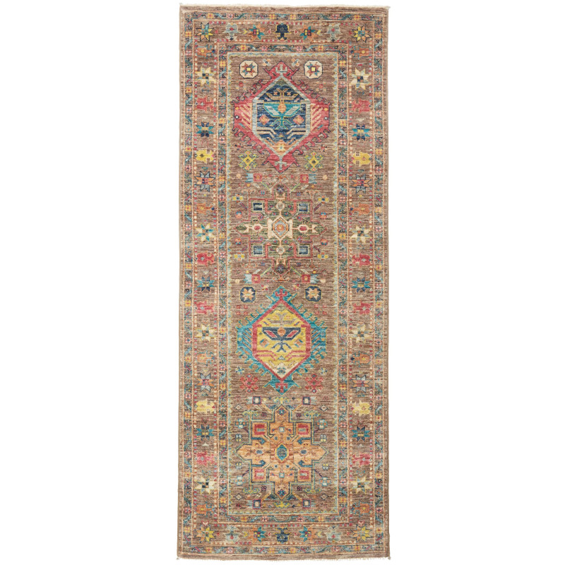 Rug Tribal Pakistan 76x202 Earthy Brown Of Red