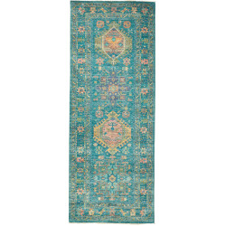 Rug Tribal Pakistan 78x202 Turquoise Aqua Green