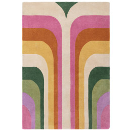 Rug Romy abstract beige pink orange yellow green