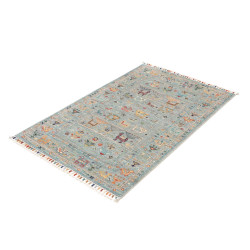 Hand Made Rug Rubin Pakistan 80x125 Light Blue