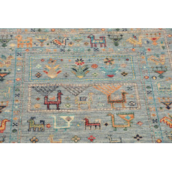 Hand Made Rug Rubin Pakistan 80x125 Light Blue
