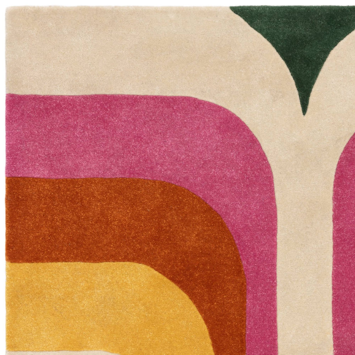 Rug Romy geometric beige pink rust yellow green