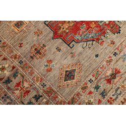 Tappeto Kazak Fine Pakistan 153x209 Grigio Tort