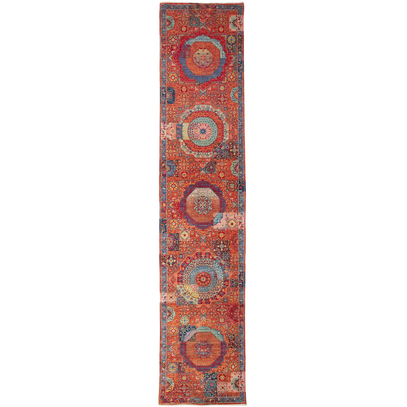 Rug Mamlouk Pakistan 86x402 Orange Blue