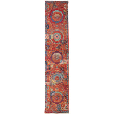 Rug Mamlouk Pakistan 86x402 Orange Blue