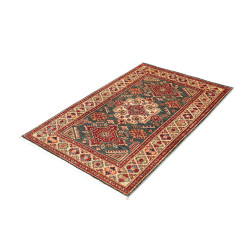 Tappeto Kazak Fine Pakistan 92x140 Petrolio Ros