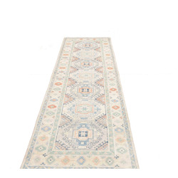 Rug Kazak Afghanistan 81x292 Cream Off White Pa