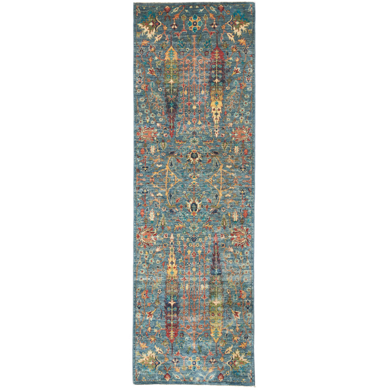 Rug Shahi Fine Pakistan 77x243 Teal Rust