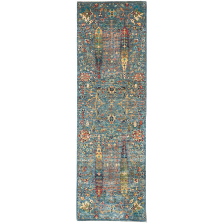Rug Shahi Fine Pakistan 77x243 Teal Rust