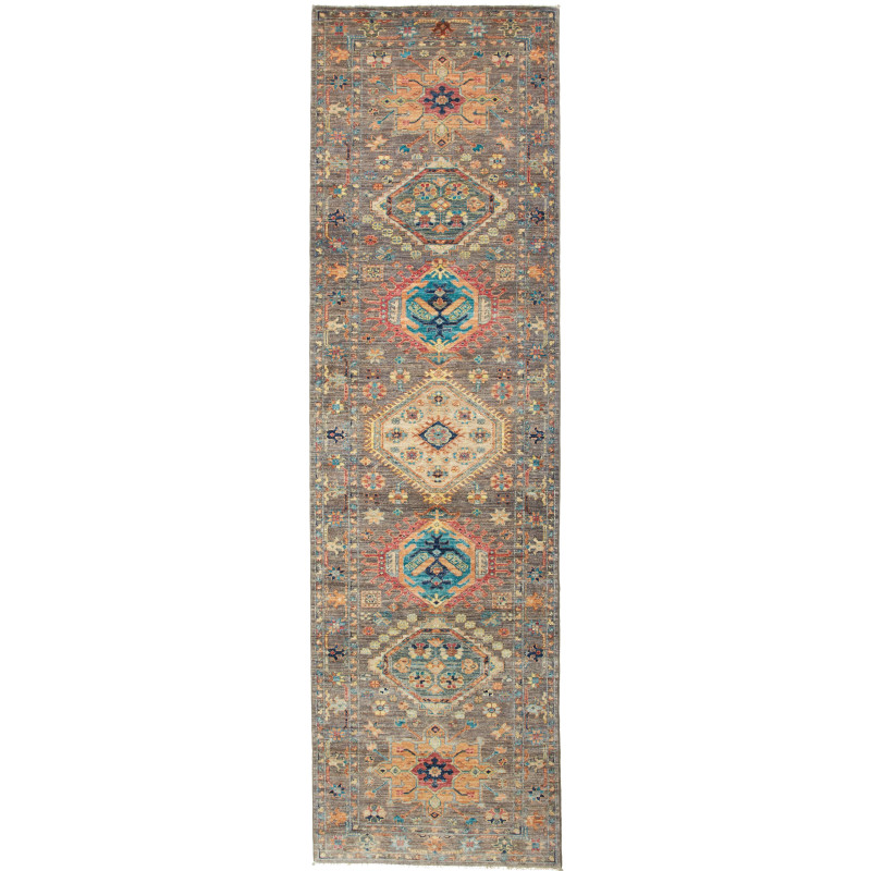 Rug Tribal Pakistan 81x295 Grey-brown Ochre