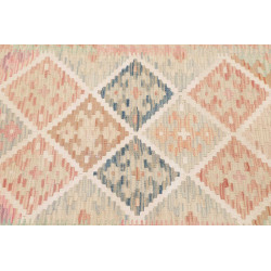 Rug Kilim Afghanistan 86x198 Beige Pink Blue Or