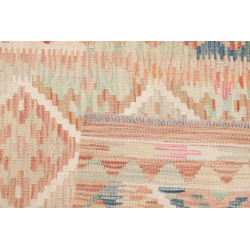 Rug Kilim Afghanistan 86x198 Beige Pink Blue Or