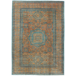 Rug Mamlouk Pakistan 205x297 Distressed Turquoi