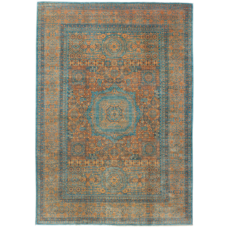 Rug Mamlouk Pakistan 205x297 Distressed Turquoi