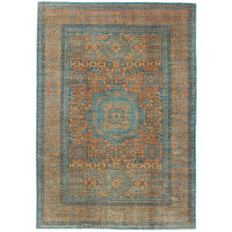 Rug Mamlouk Pakistan 205x297 Distressed Turquoi