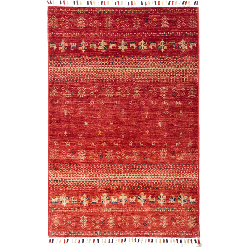 Rug Siva Pakistan 79x121 Deep Red Beige