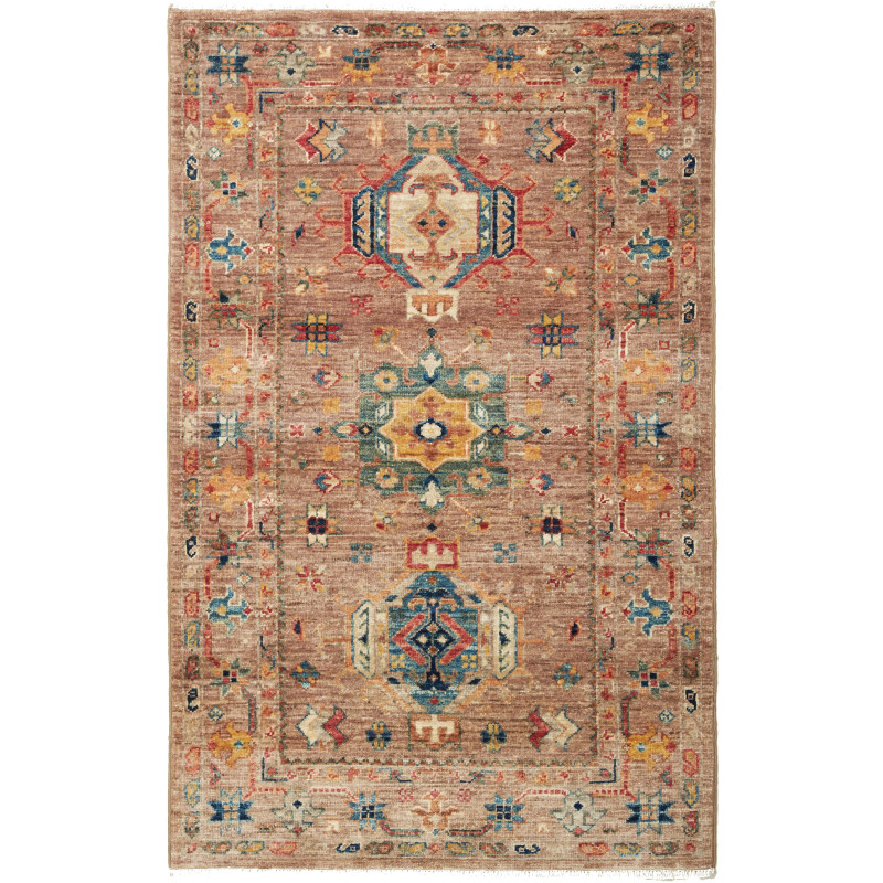 Rug Tribal Pakistan 80x125 Earthy Brown Blue