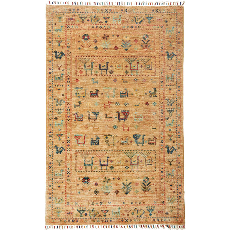 Rubin 99x156 Cm Rubin Pakistan Hand-carded Wool Cotton