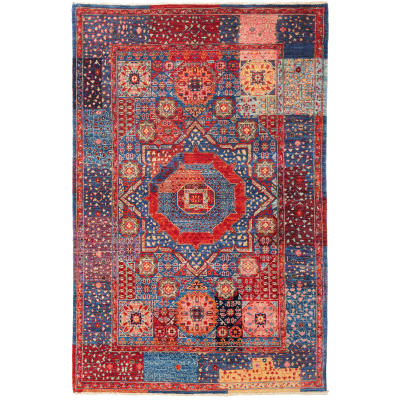 Rug Mamlouk Pakistan 117x179 Red Blue