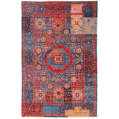 Rug Mamlouk Pakistan 117x179 Red Blue
