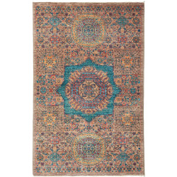 Rug Mamlouk Pakistan 99x155 Sandy Brown Turquoi
