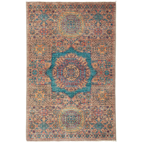 Rug Mamlouk Pakistan 99x155 Sandy Brown Turquoi
