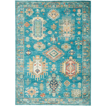 Rug Tribal Pakistan 127x175 Turquoise Gold