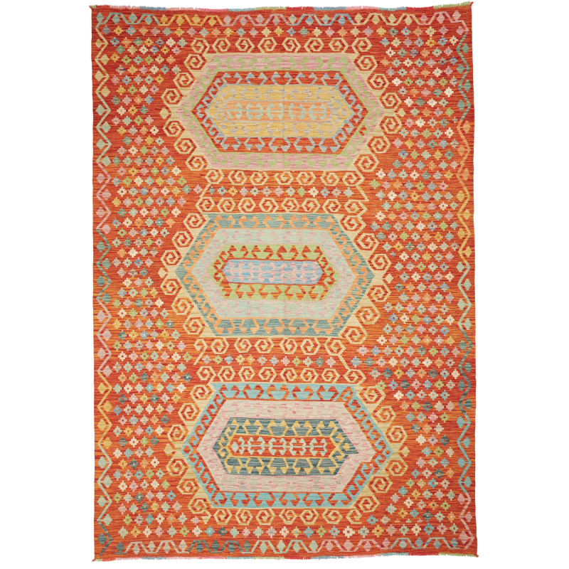 Kilim 203x290 Cm Kilim, Afghanistan, Hand-carded Wool (warp: