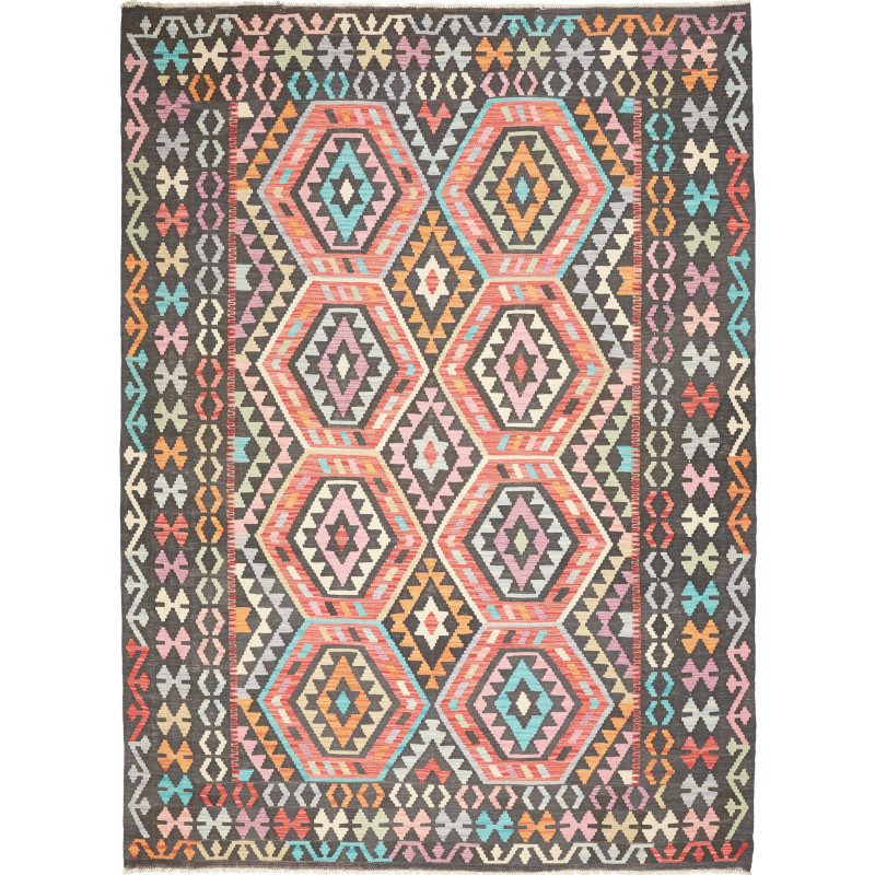 Kilim 206x278 Cm Kilim Afghanistan Hand-carded Wool (warp:
