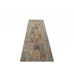 Rug Tribal Pakistan 80x273 Muted Teal-blue Terr