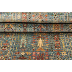 Rug Tribal Pakistan 80x273 Muted Teal-blue Terr