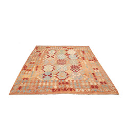 Kilim 188x230 Cm Kilim, Afghanistan, Hand-carded Wool warp: