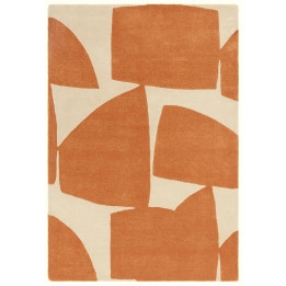 Tappeto Romy astratto arancione e beige 200x290