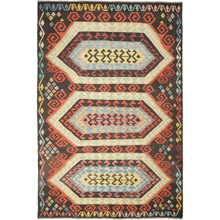 Kilim 202x305 Cm Kilim, Afghanistan, Hand-carded Wool, 0.3
