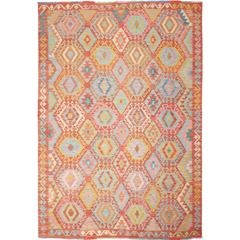 Kilim 205x294 Cm Kilim Afghanistan Hand-carded Wool Cotton