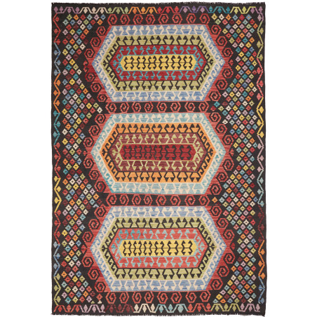 Kilim 201x289 Cm Afghan Kilim Hand-carded Wool