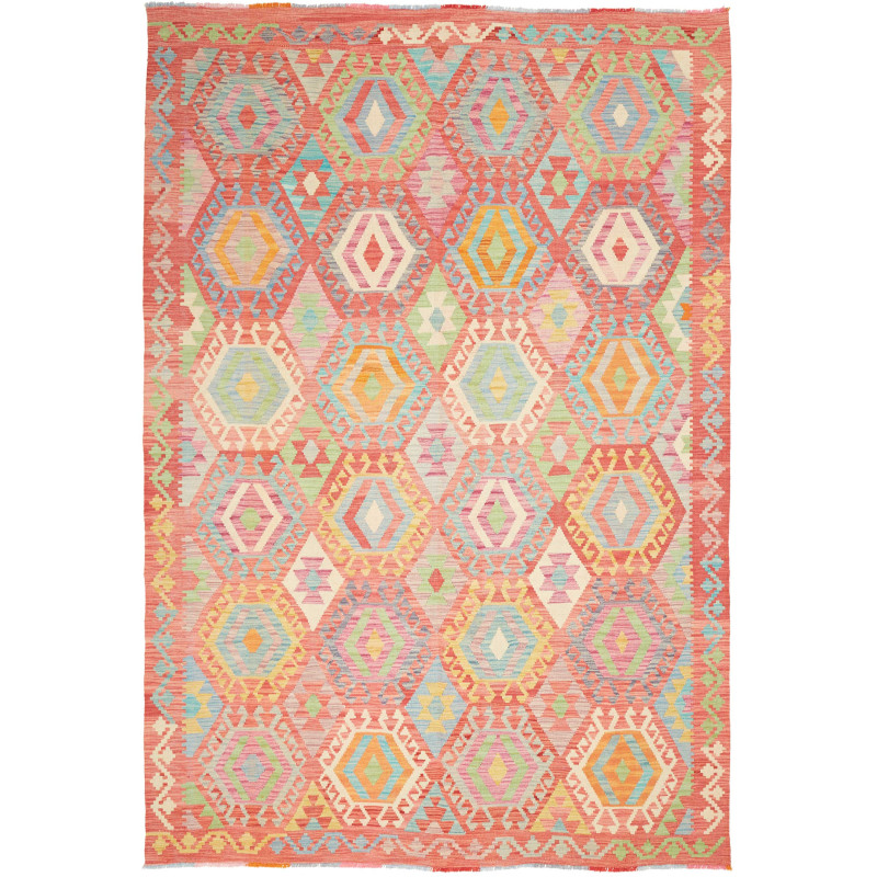Kilim 201x287 Cm Kilim, Afghanistan, Hand-carded Wool (warp: