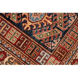 Tappeto Kazak Fine Pakistan 77x200 Blu Rosso