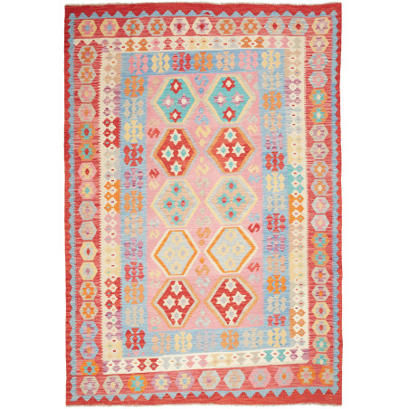 Kilim 202x290 Cm Kilim, Afghanistan, Hand-carded Wool (warp: