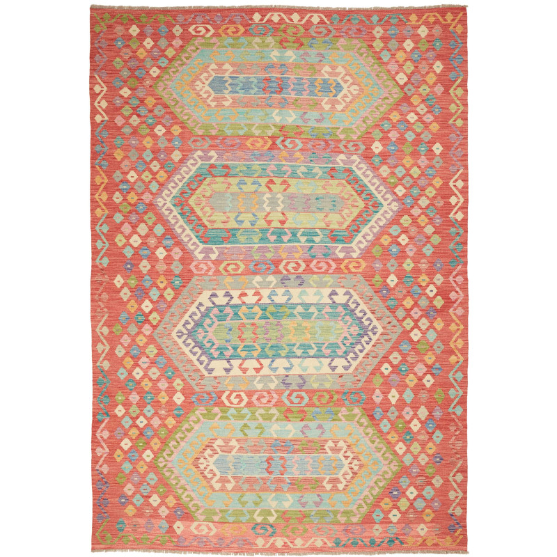 Kilim 208x301 Cm Kilim, Afghanistan, Hand-carded Wool (warp: