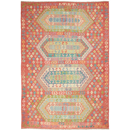 Kilim 208x301 Cm Kilim, Afghanistan, Hand-carded Wool (warp: