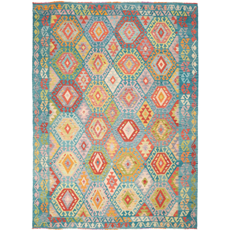 Kilim 213x293 Cm Kilim Afghanistan, Hand-carded Wool (warp