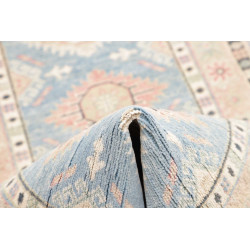 Rug Kazak Afghanistan 65x362 Sky Blue Cream