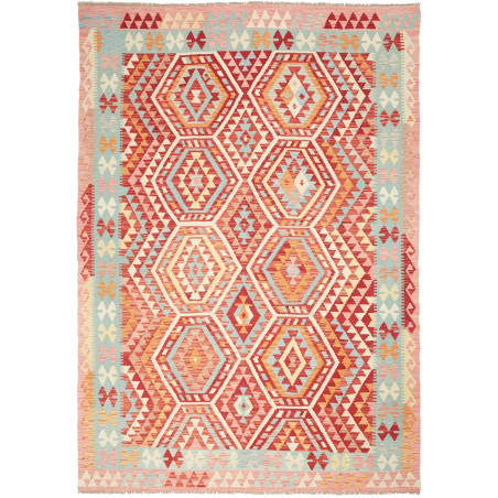 Kilim 197x282 Cm Afghan Kilim, Hand-carded Wool (cotton