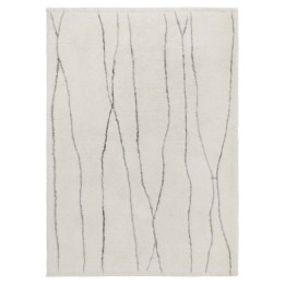 Rug Azera Berber geometric cream and dark grey 1